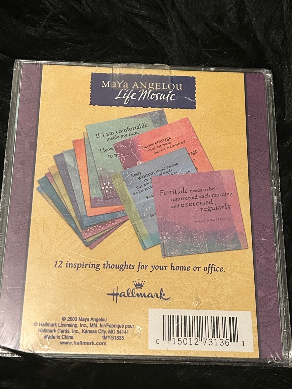 VTG 2001 Hallmark Maya Angelou "Life Mosaic" Squares to Share Card Set